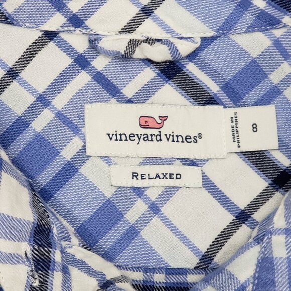 Womens Upcycled Distressed Flannel with "Wayne's World" Embroidered Patch 8 - Picture 4 of 7